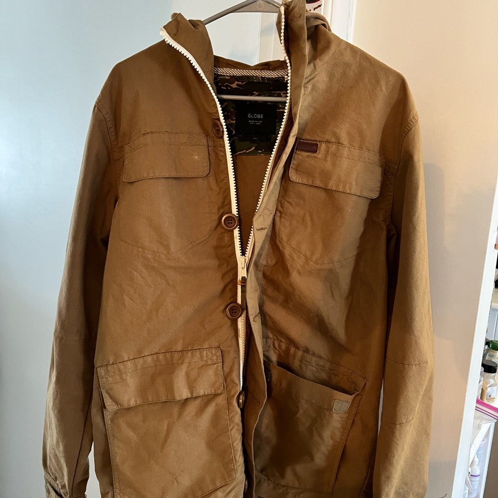 Globe brand, long sleeve jacket, brown